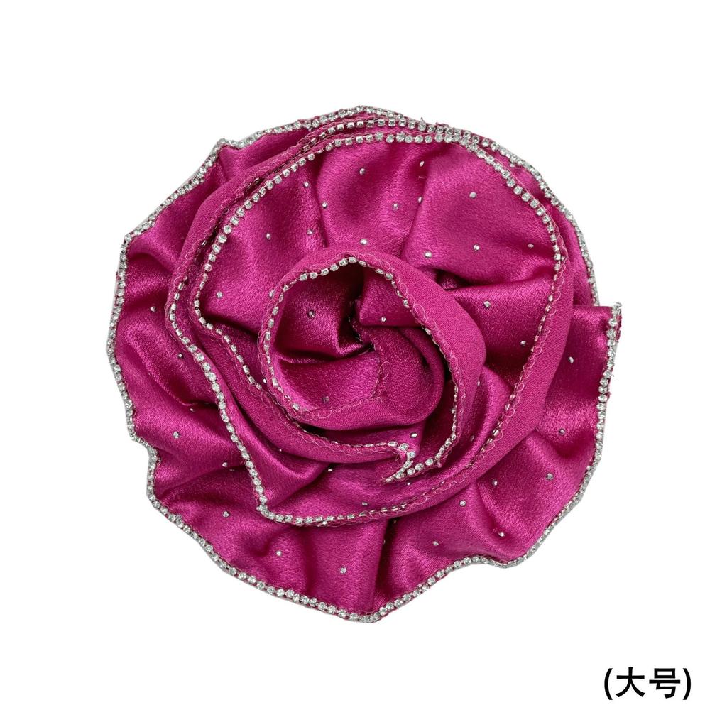 Mehrfarbige Strassspitze Dreidimensionale Mehrlagige Rosenblume Hot Diamond Plissierte Korsage Stoffaufkleber Kleidung DIY Zubehör