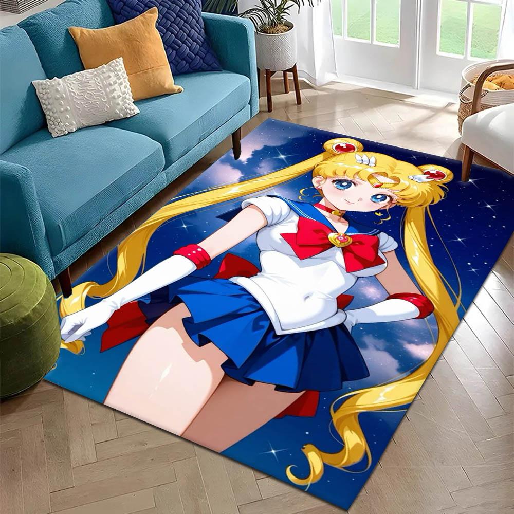 3D S-Sailor M-Moon Movie Anime Hot Carpet Rug for Art Living Room Decor Sofa Home Bedroom Gifts Fans Area Rug Non-slip Floor Mat
