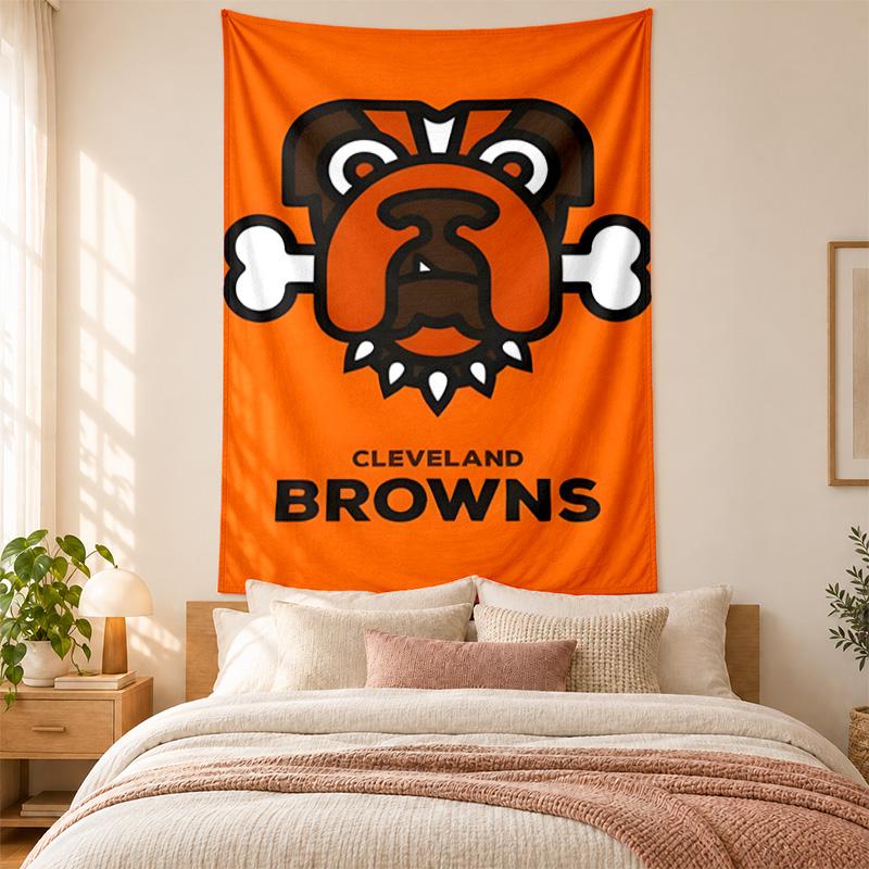 Cleveland Browns Tapestry Highquality for Decorating Living Room Bedroom Dorm Walls Ideal As Bedroom Wallart Orholiday Gift