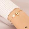Simple Fashion Love Letter Bracelet Retro Adjustable Alloy Letter Bracelet Women Hand Jewelry Accessory