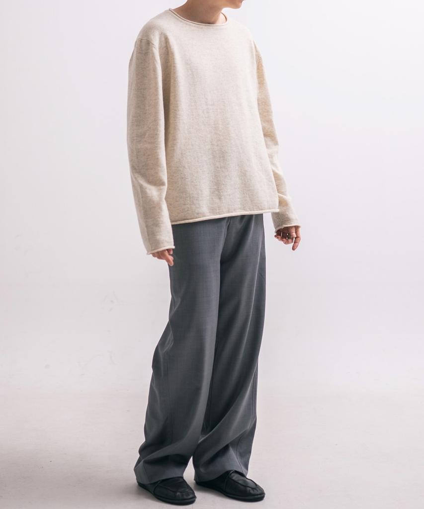 Paseleu Curved Outseam Slacks [Cement Gray]