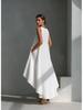 Asymmetrical Hem Sleeveless Cotton Linen Dress - Women's Spring 2026 Collection