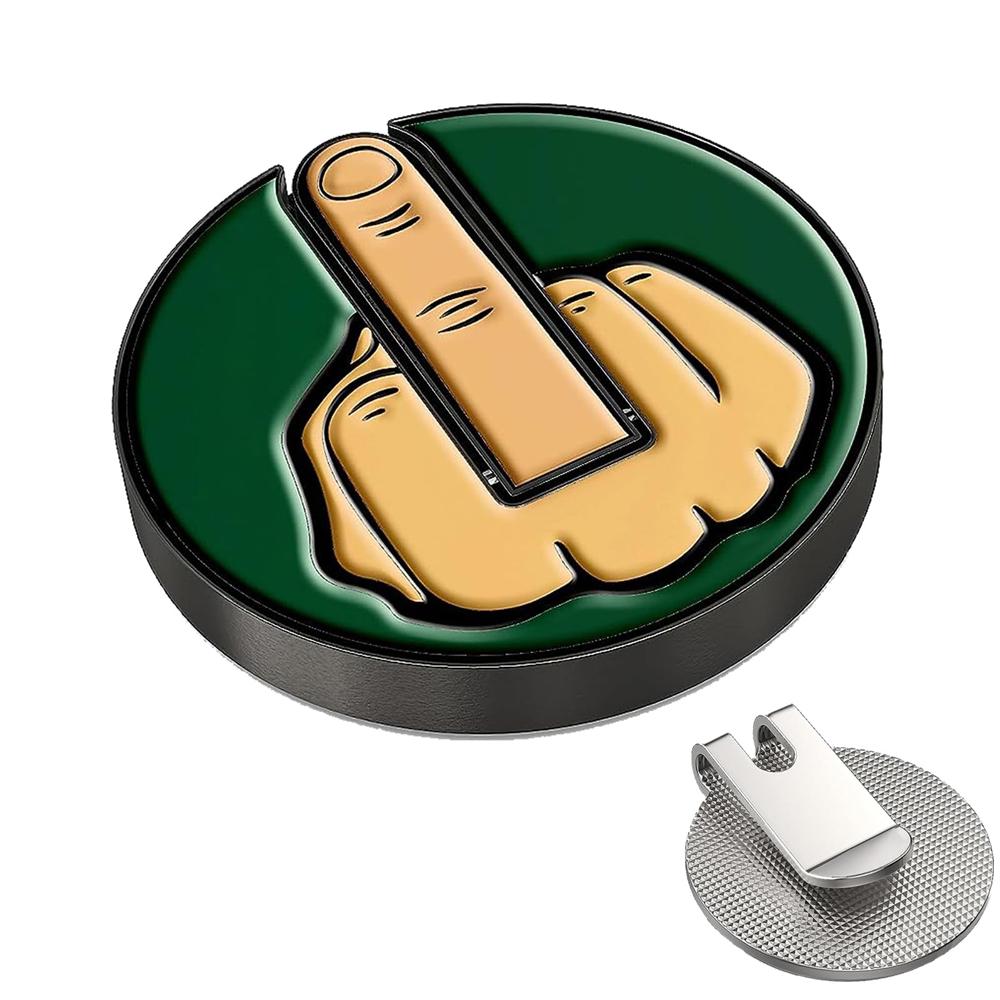 Hat Clip Funny Middle Fing       Small Hat Clip for Golfing Lov S