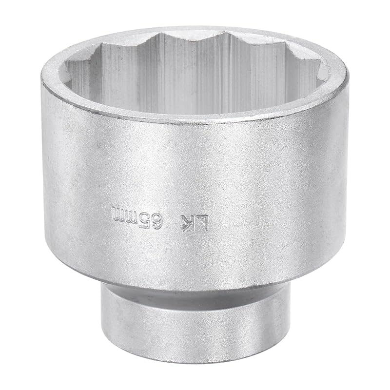 

uxcell 12 point socket 25.4 mm square drive 12 points standard impact socket alloy steel diameter 65 mm
