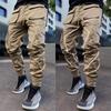 Men's Casual Pants, Black Drawstring Cargo Pants, Loose Pants, Straight American Overalls