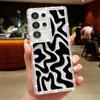Stripe Pattern Diamond Case For Samsung Galaxy S25 Edge S23 FE S24 Ultra A56 A55 A54 A36 A35 A15 A16 A25 A53 5G Soft Phone Cover