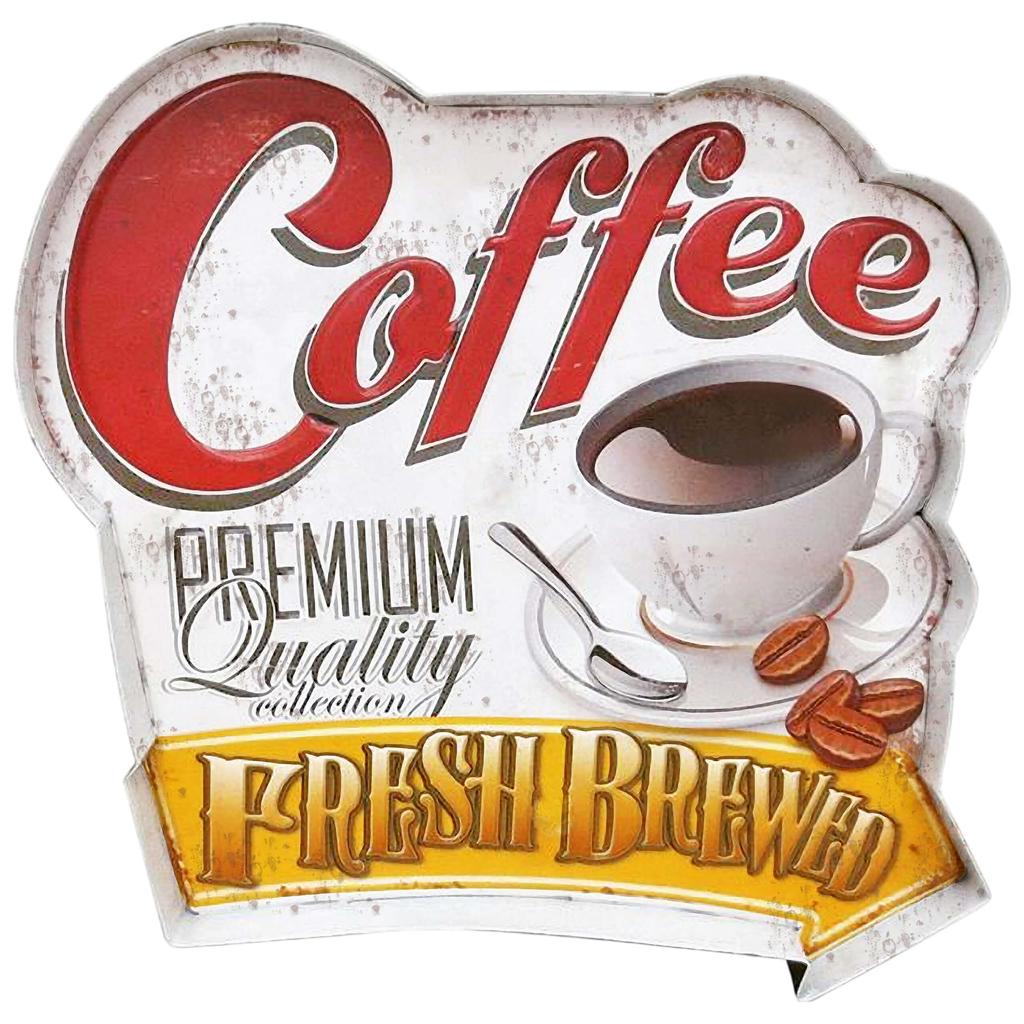 Vintage coffee sign retro style tin sign