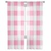 Rosa Karomuster Frühlingsschlafzimmer Vorhänge Tüll Gardine Wohnzimmer Heimdeko Voile Drapierungen