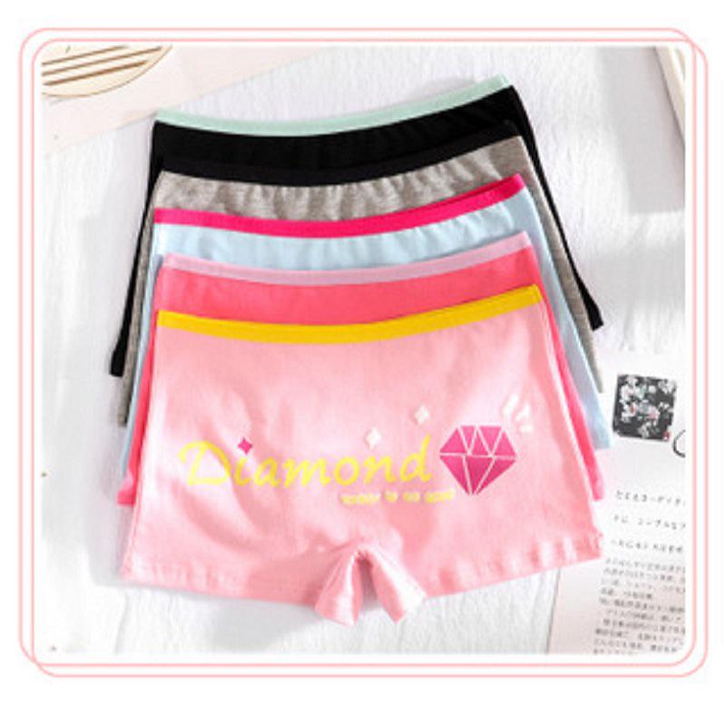 Girls' Plus Size Pure Cotton Safety Shorts - Junior High, Puberty-Friendly Four-Corner Briefs
