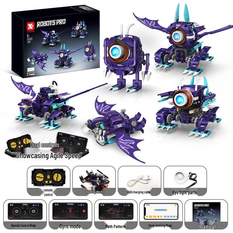 Kit de robot programmable télécommandé avec blocs de construction pour l'exploration scientifique éducative