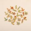 3PCS/LOT CARLIDANA Gold Tone Stainless Steel Turtle Seahorse Anchor Dolphin Conch Colorful Zircon Pendants For Women