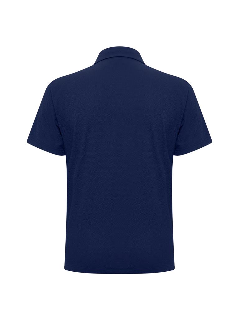 WIDEANGLE To Light Air Sucker Polo Shirt M_Dark Blue
