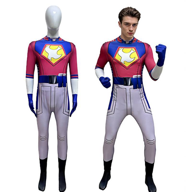 Disfraz Cosplay de Pacificador de Escuadrón Suicida con Material de Seda de Leche para Niños y Adolescentes
