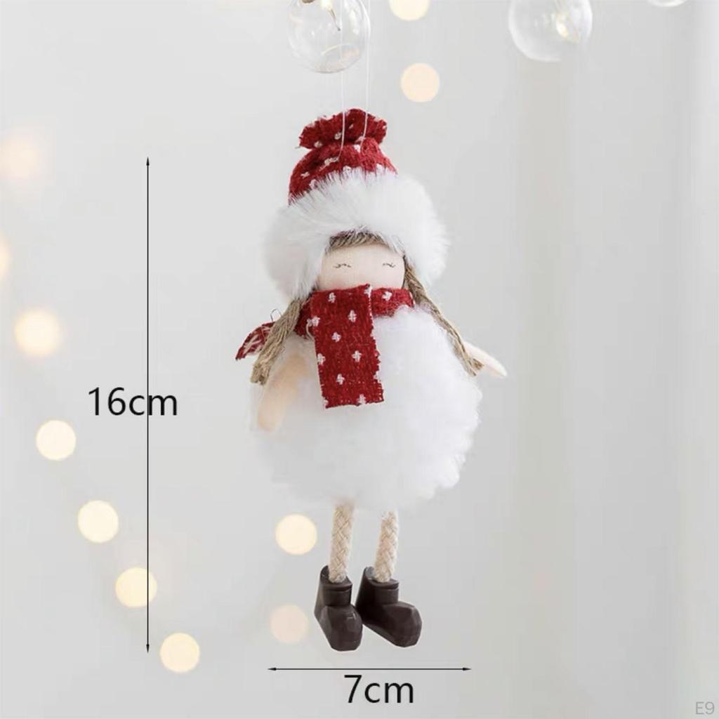 Lovely Plush Doll Pendant Christmas Tree Hanging for Office Fireplace Hallway Window
