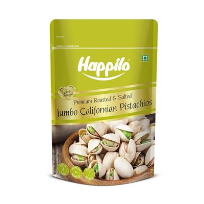 Roasted Salted Pistachios (200 G), Premium Roasted & Salted Jumbo California Pistachios, Happilo
