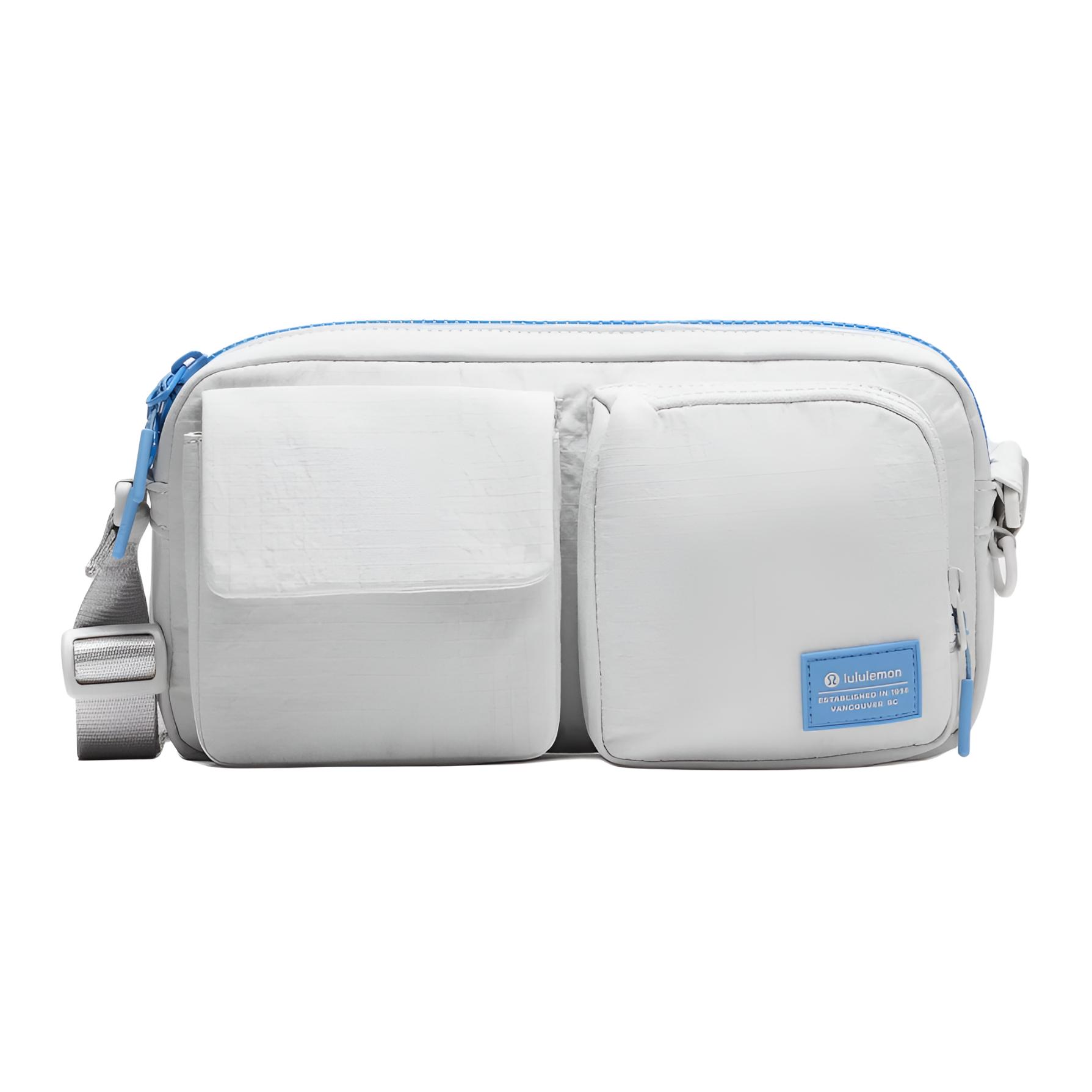 Lululemon Multi-Pocket 25L Waterproof Adjustable Shoulder Strap Crossbody Bag Unisex Crossbody Bag Steam-Grey Pool-Party-Blue LU9CMCS-071789 Steam Gray Pool Party Blue 15790₽