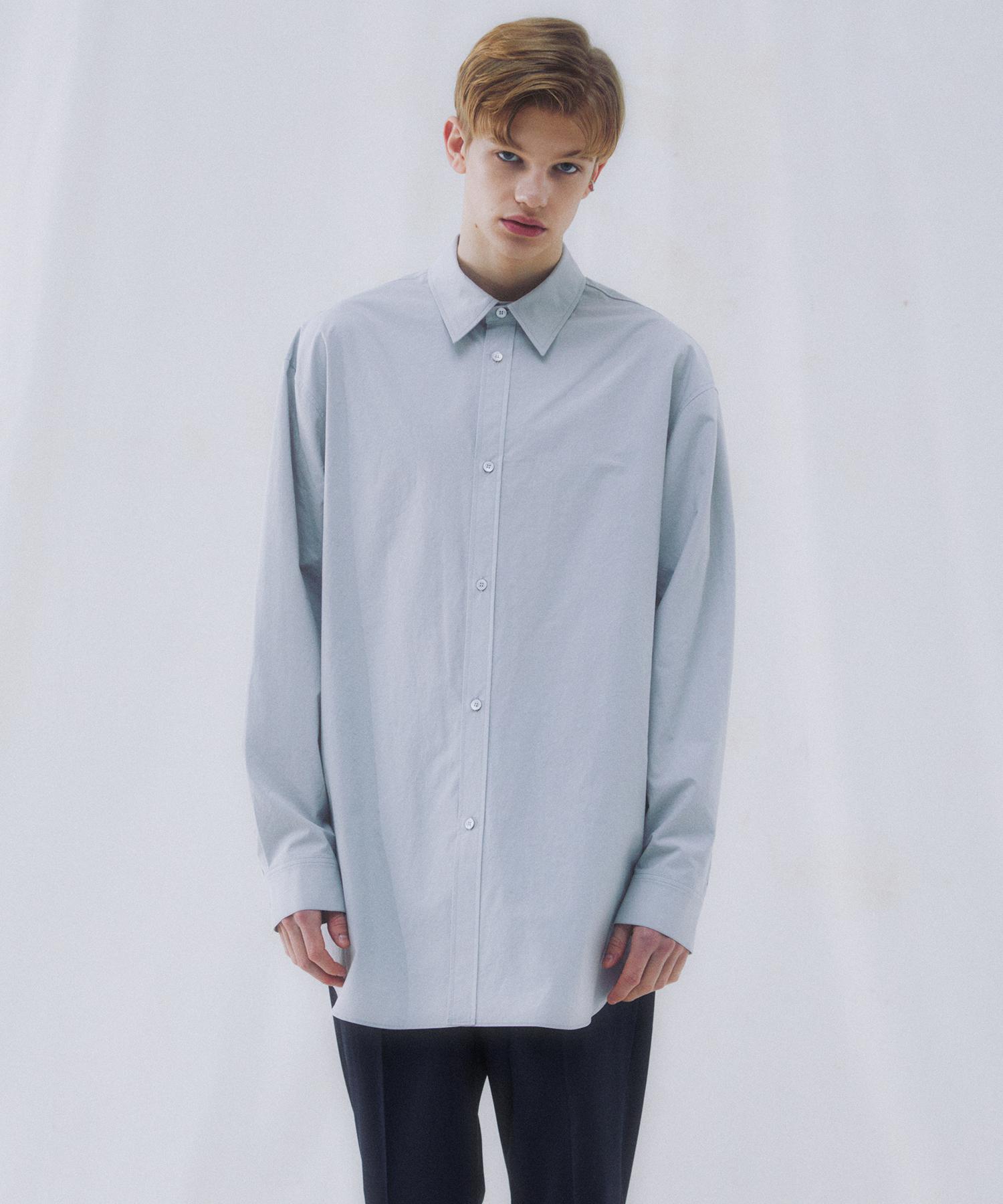 Pinned Look Essential Papery Touch Oversized Shirts (Stone) Stone/M