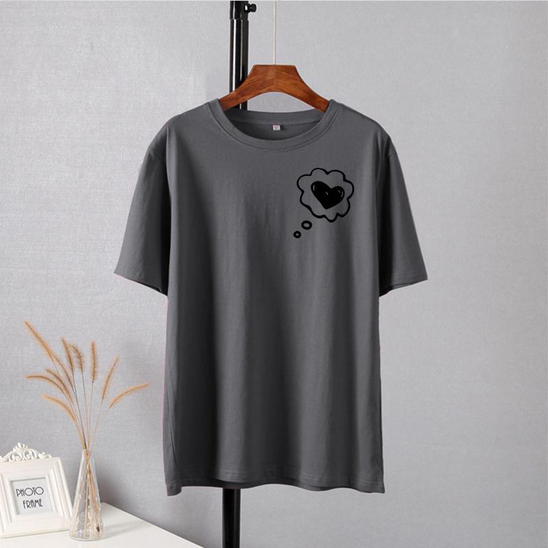 Shellsuning простые футболки с принтом в виде сердца — фото 31