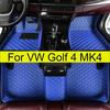 Car Floor Mats For VW Golf 4 MK4 1998 1999 2000 2001 2002 2003 Auto Interior Accessories Leather Carpets Rugs Luxury Foot Pads