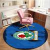 1PC round rug Rovers Crest Football Club Printed Round Area Rug ,Rug For Home Office, Round Chair Rug, Decorative Carpet Fan gifts Christmas gift