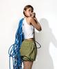 WHILE Half Balloon Climbing Pants Summer Hiking Shorts With String (Olive Green)