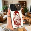 Adorable R-Russian Folk Art Doll Phone Case For iPhone17,16,15,14,13,12,11Plus,Pro Max,XS,Colorful Silver Phone case Funda Cover