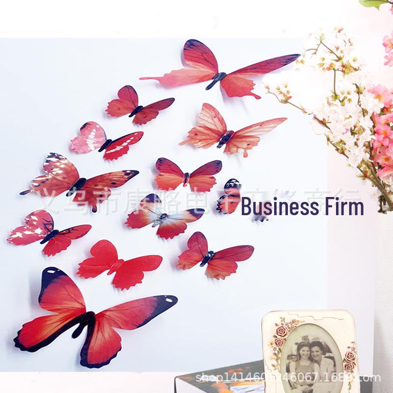3D-Schmetterlings-Wandaufkleber – neues PVC-Simulationsdesign für die Kühlschrankdekoration