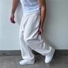 Embroidery Street Style Joggers With Elastic Waist For Casual Urban Wear Men