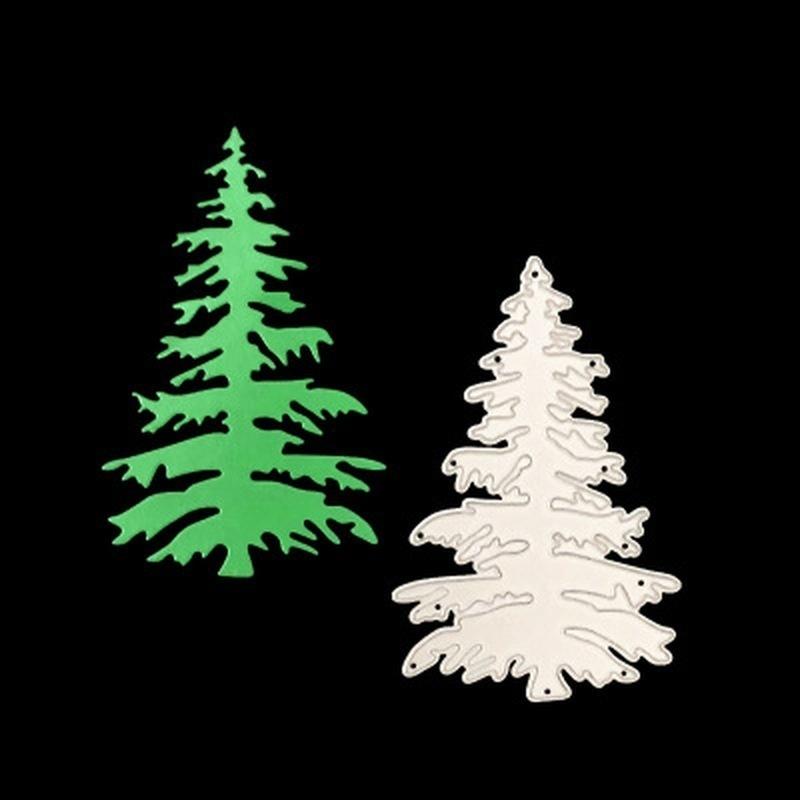 Christmas Tree Party DIY Decoration Holiday Party Ornaments Metal Handicrafts Scrapbook Paper Card Making Decoration