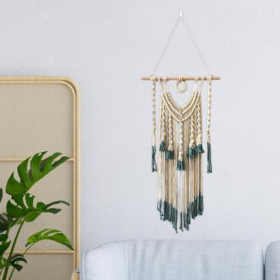 Nordic Macrame Tapestry Wall Hanging Bohemian Long Tassel Pendant Art for Apartment