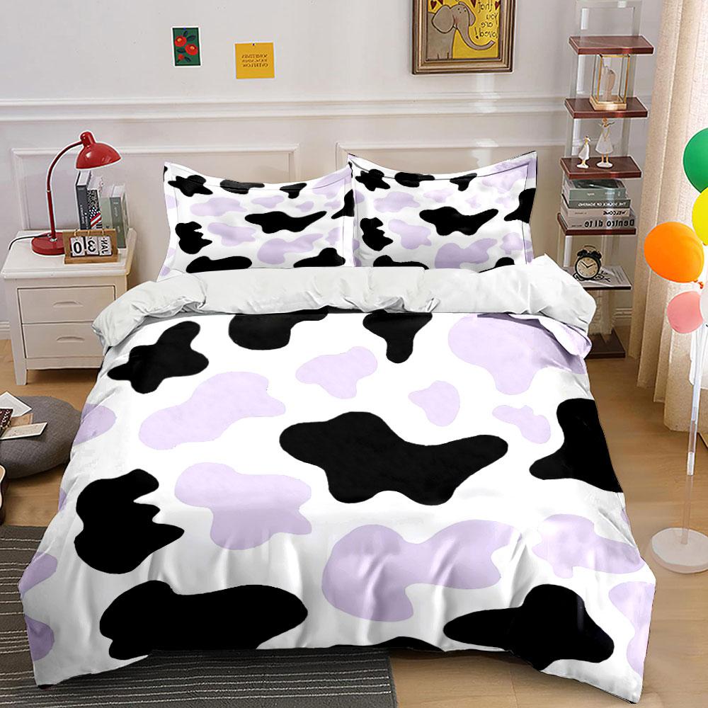 Cow Print Bedding 3-Piece Set Bedding Duvet Cover Set Duvet Cover Pillowcases (1 * Duvet Cover 2 * Pillowcases, without duvet insert)