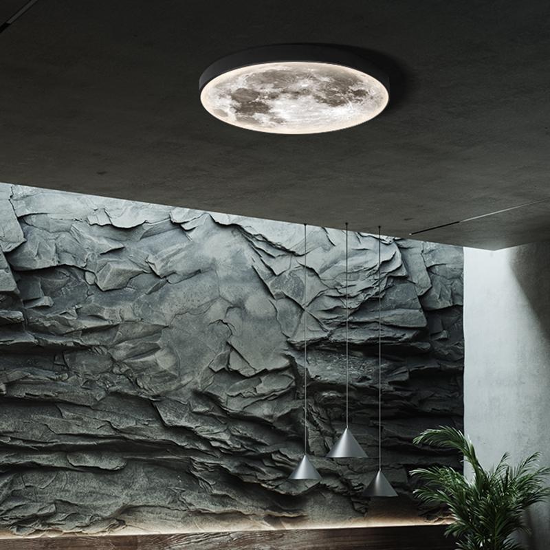 LED Creative Universe Moon Celling Light Wall Lamps Bedroom Living Room Bedside Earth Chandelier Stairs Aisle Wall Background