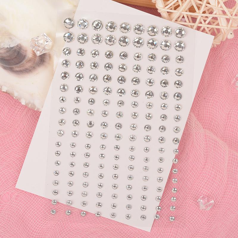 Strass-Packung gemischte Formen weiße Acryl-Edelsteine Sterne hohle Sterne Perlen für Basteln DIY Kostüm Make-up Party Dekorationen