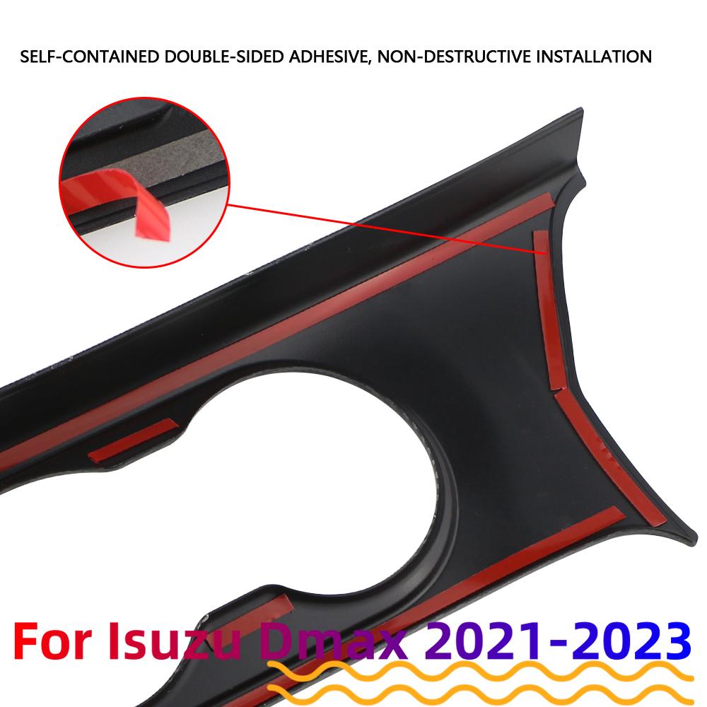 LHD Accessories for Isuzu Dmax D-max D Max 2025 2025 2025 Water Cup Holder Sticker Cover Carbon Fiber Decoration Accessories