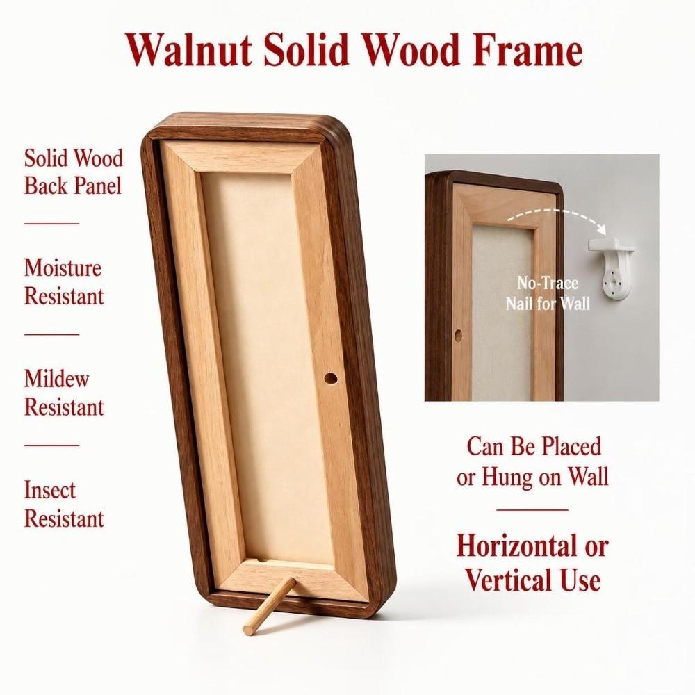 Vintage With Hook Key Holder Frame Mortise and Tenon Wooden Wall Key Holder Display Frame Gift Birthday Gift