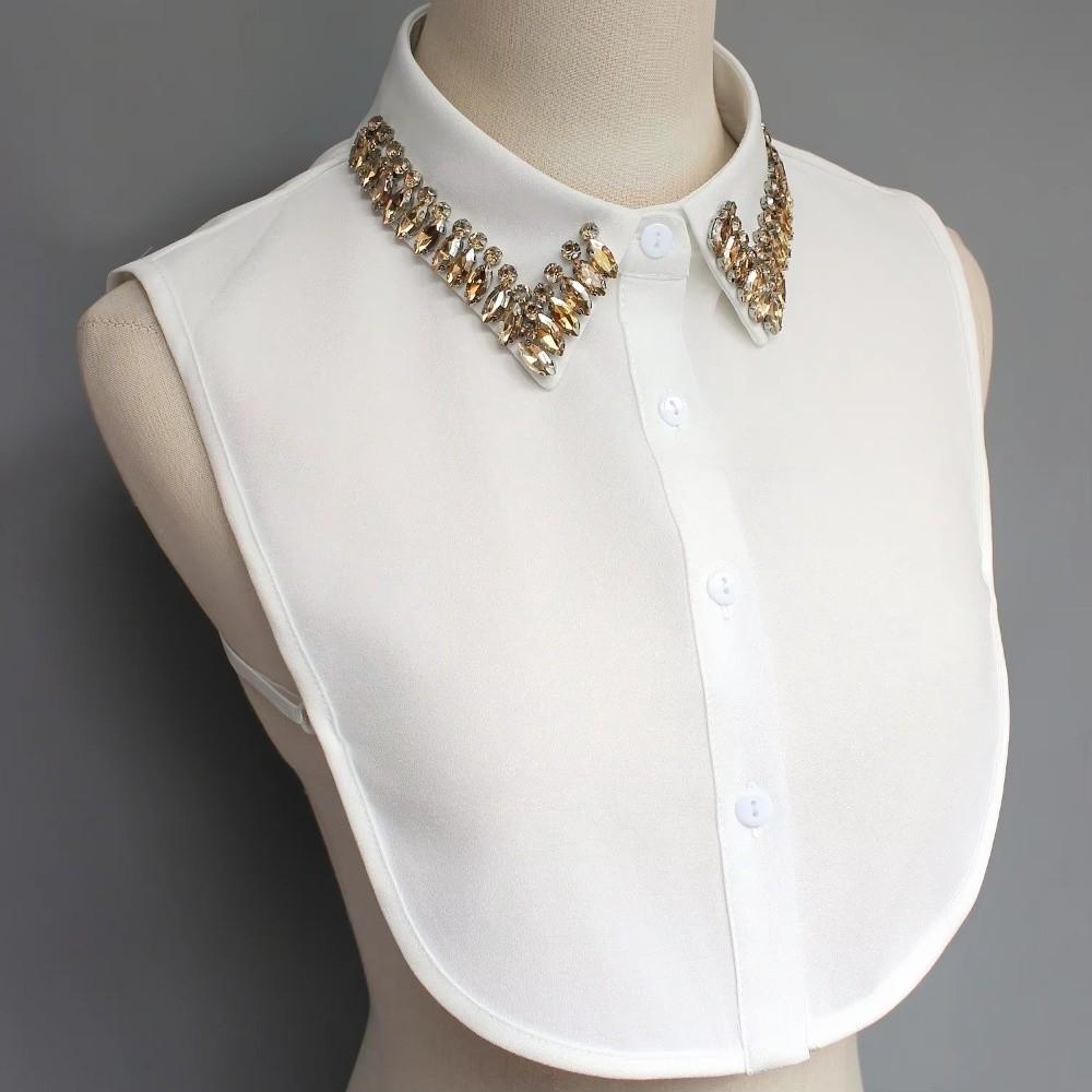 Handmade Beaded Decoration Fake Collar Rhinestone Decoration False Collar  Women Fashion
