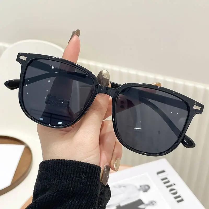 

Retro Trendy Large Frame Sunglasses Outdoor Travel Driving Sun Shades Eyewear Women Fashion Eye Protection Uv400 Sun Glasses as picture
