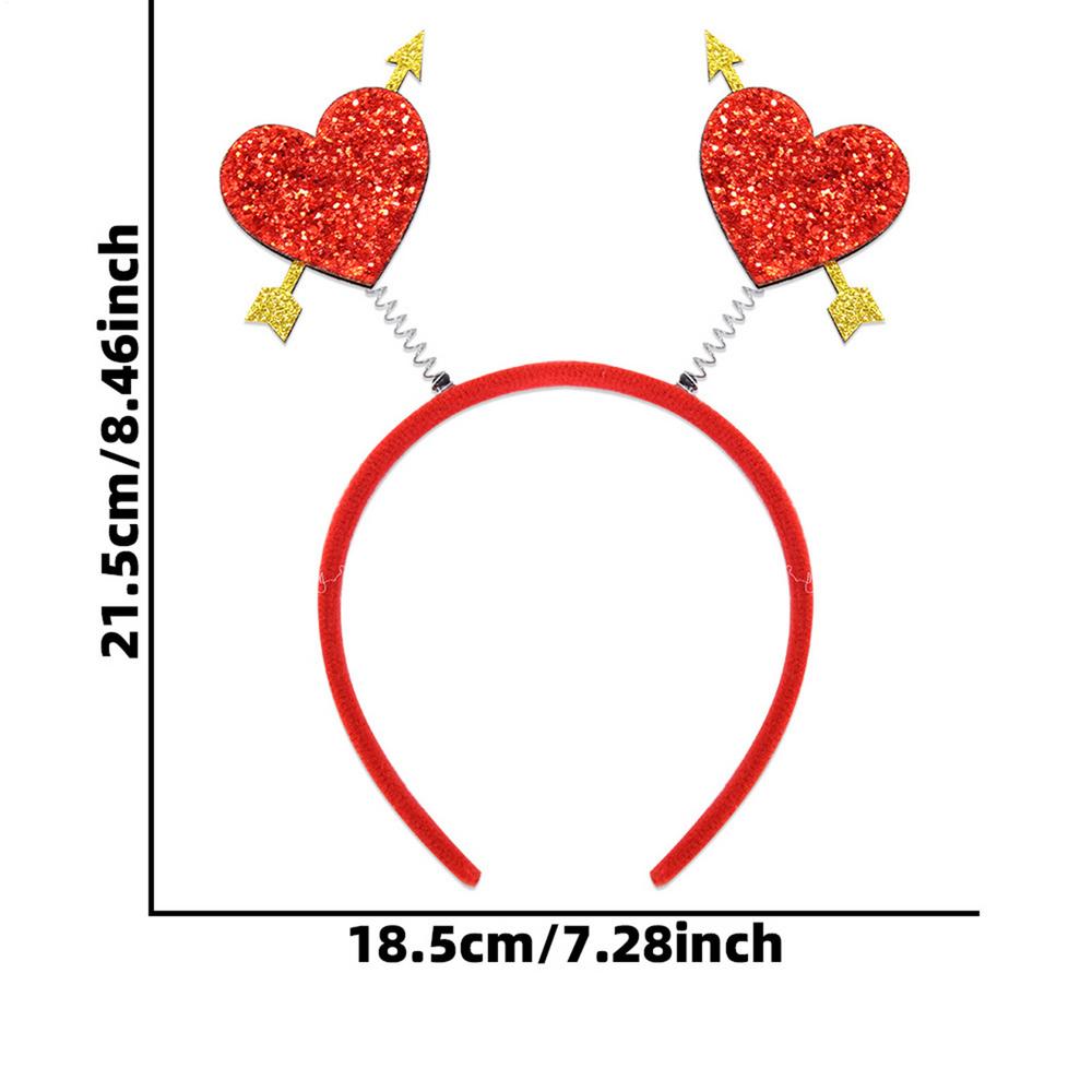 Heart Headband Cute Red Heart Shape Headband Festival Party Accessories Photo Props Hair Decor for New Year Wedding