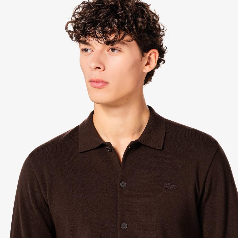 [Lacoste] Men's Button Collar Cardigan AH092E-55NSKB
