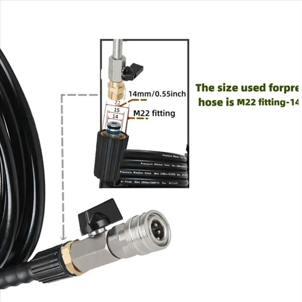 1/4 Inch Quick Connector Brass Material Hose Switch  Driveway Cleaning