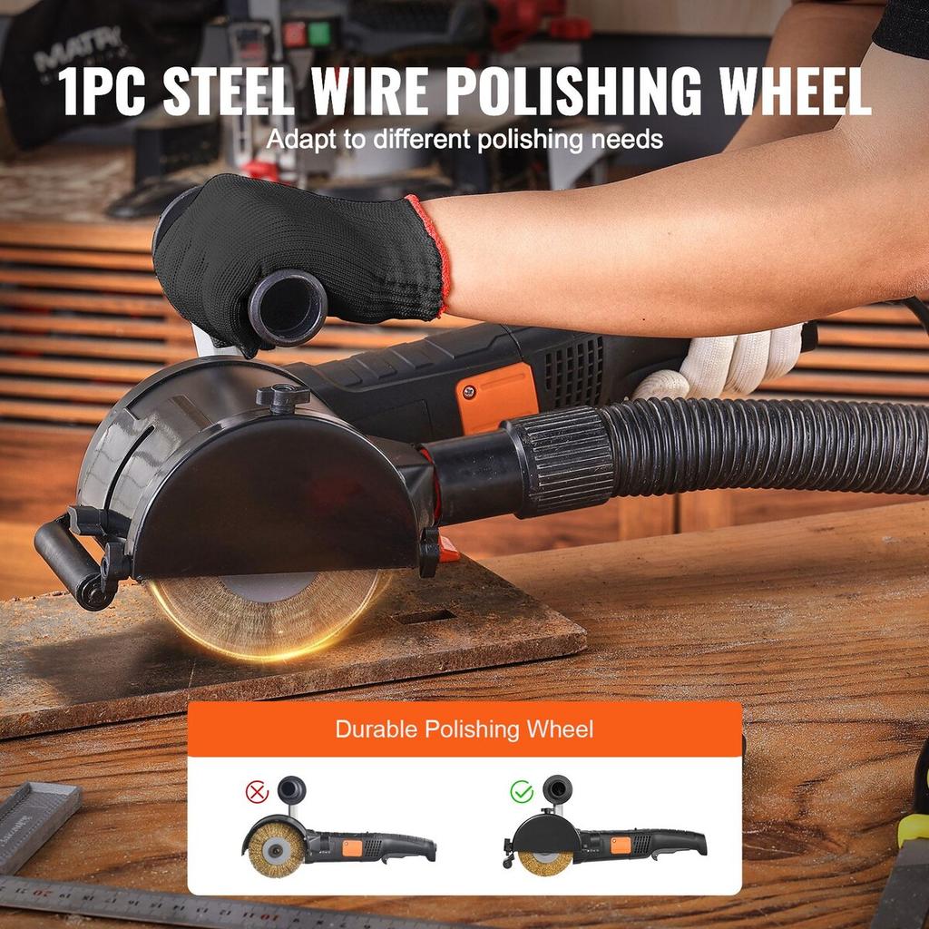 Burnishing Polishing Machine 1300W 6-Speed Electric Metal Polisher Sander
