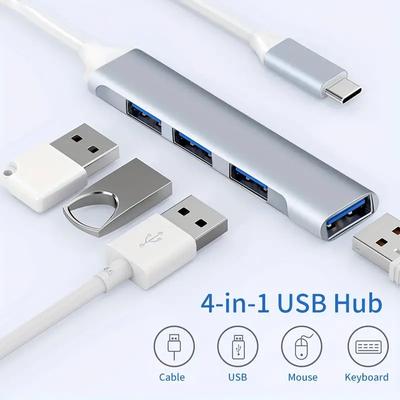 467 USB Dock Multi- Wire Divider High Speed Transmission One Drag Four Expanders for Mobile Phone Computer