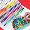 Double-Ended Watercolor Brush Pens Set - 12 or 24 Colors for Kids' Drawing & Painting - Ideal Holiday Gift