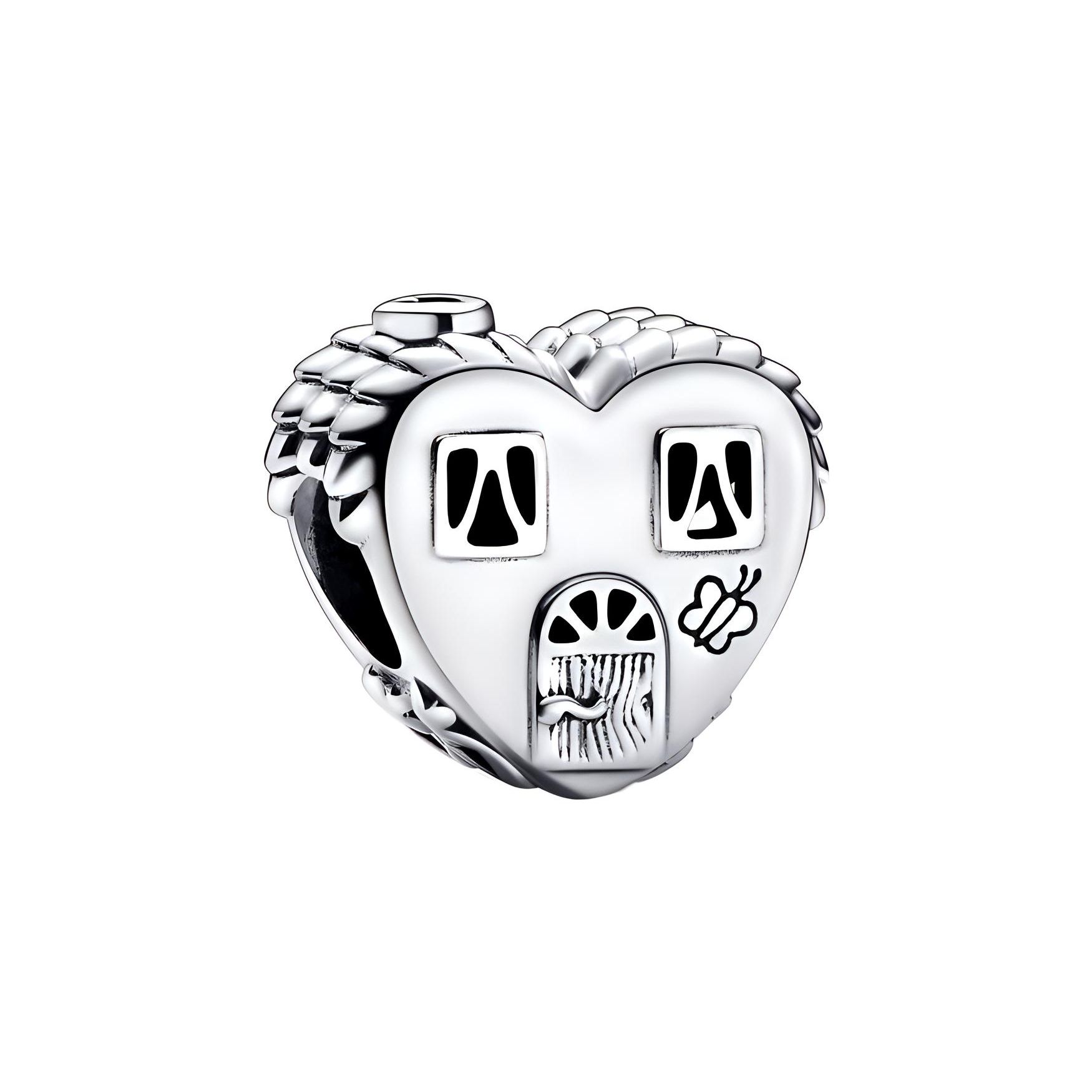 Pandora Happy Heart Shaped House Charm Women Charm Silver 792249C00 Silver,F
