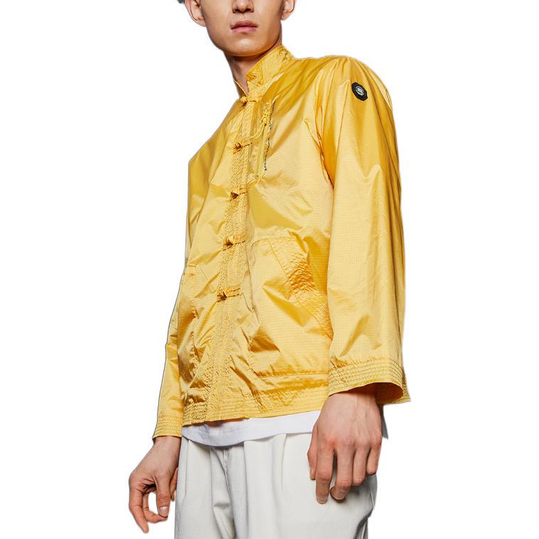 Li-Ning Badfive Serie Baloncesto Cárdigan Manga Larga Chaqueta Holgada Hombre Ropa Exterior Amarillo AJDQ145-2