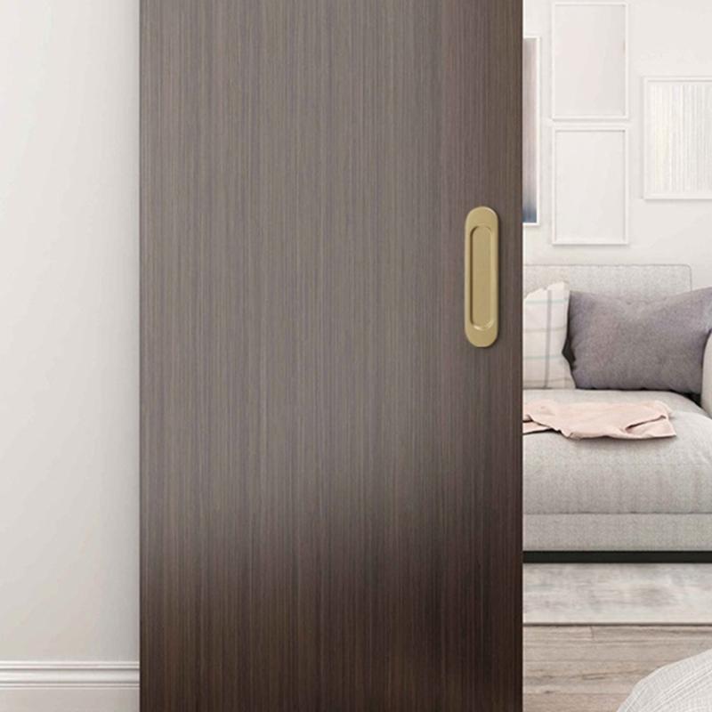 4pcs Auto Adhesive Sliding Door Handle Modern Aluminum Alloy Sliding Door Pulls for Cabinets Furniture