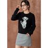 French Style Puppy Jacquard Knit Sweater