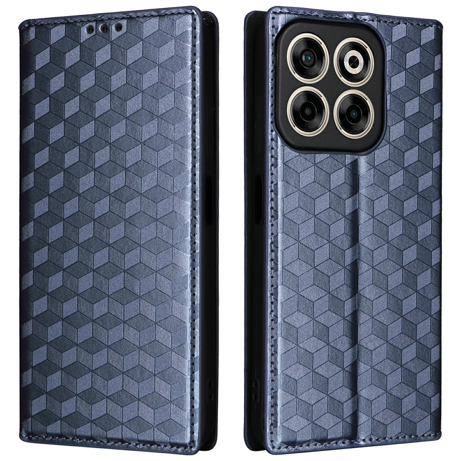

Для ZTE Blade V70/nubia V70 Гаманець Чохол Ромбовидний Тиснений Шкіряний Чохол для Телефону D