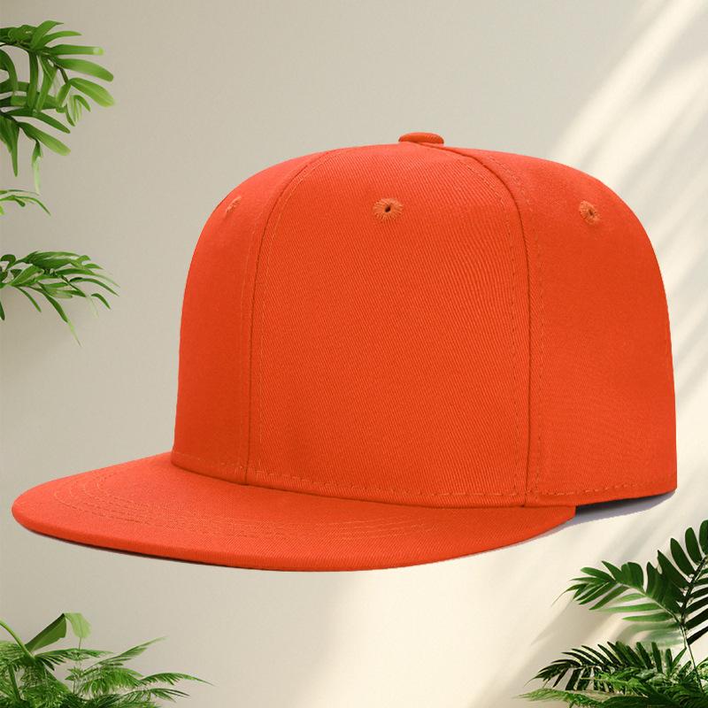 Cotton flat edge hat embroidery hip hop flat brim hat custom hip hop hat men's and women's fashion trends
