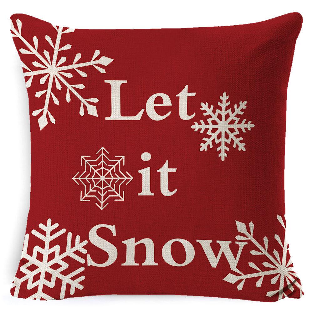 Home Furnishings Christmas Pillow Cover Nordic Plaid Linen Cushion Cover Sofa Cushion Cover